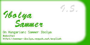 ibolya sammer business card